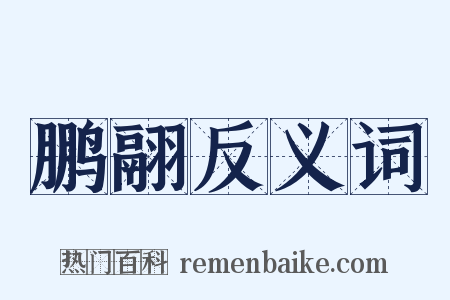 鹏翮反义词是什么意思的图片